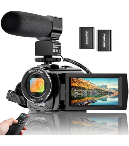 Amazon | 4K Video Camera Camcorder 48MP UHD WiFi IR Night Vision